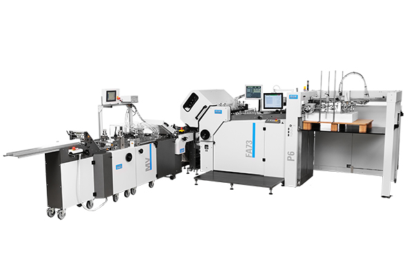 GUK Outsertfalzanlage FA73 mit Palettenanleger und MV11-System