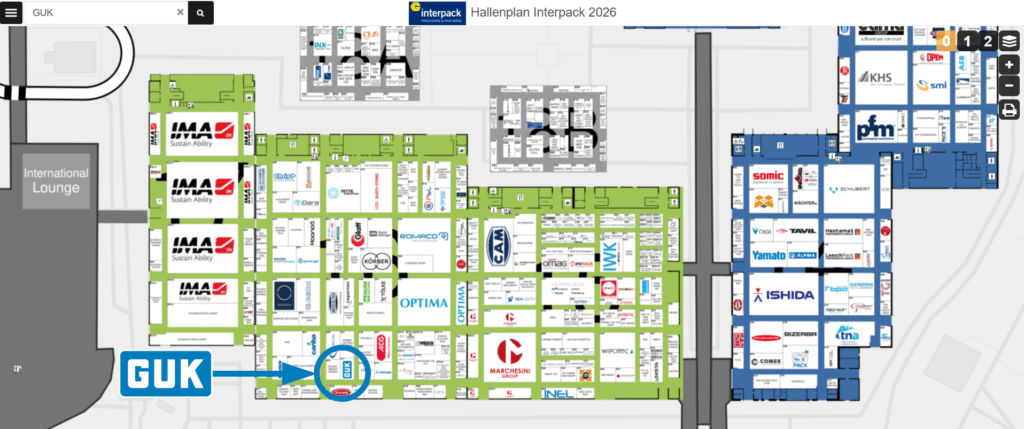 Interpack Interaktiver Hallenplan GUK