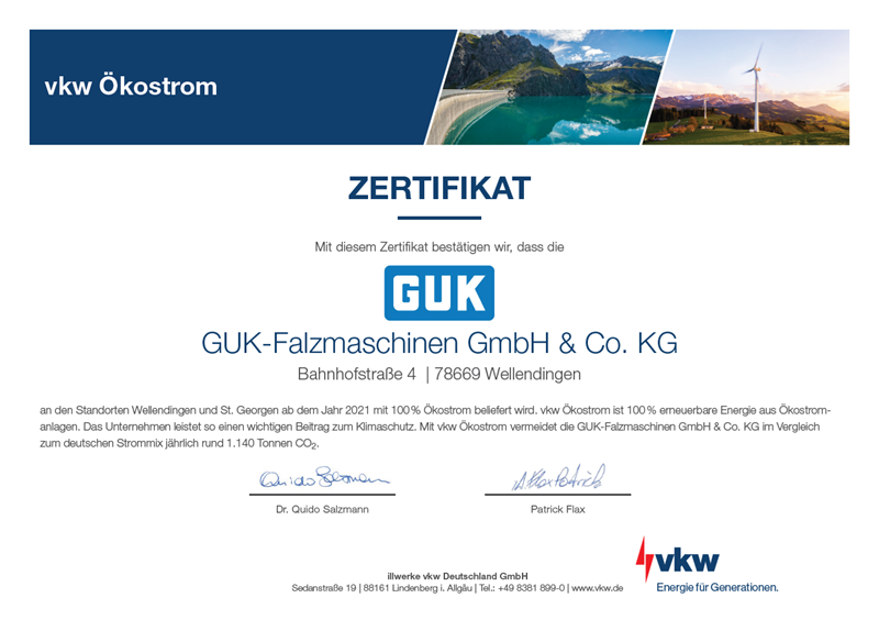 Strom Energie Zertifikat Erneuerbare Energien 100%